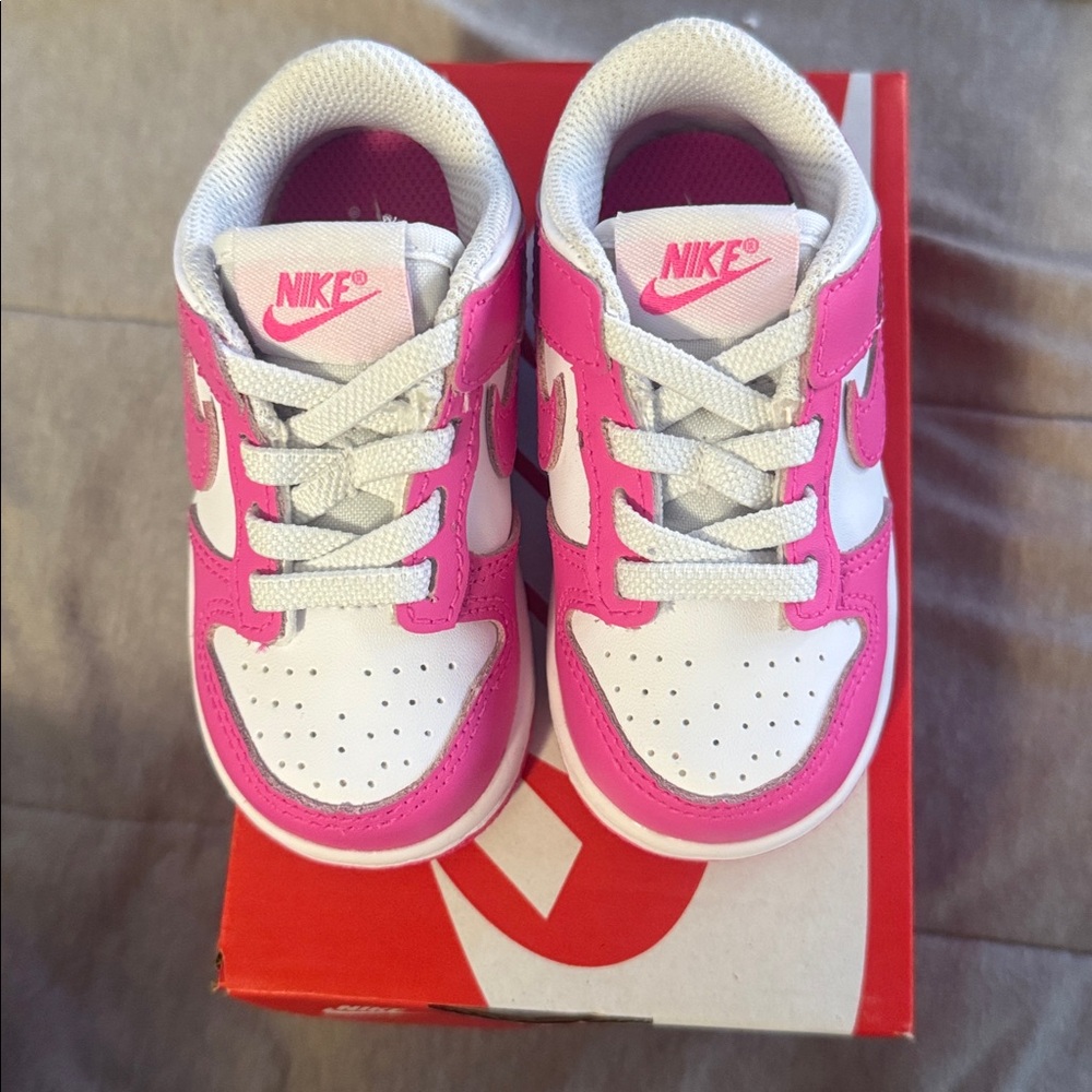 Nike Kids' Pink and White Sneakers